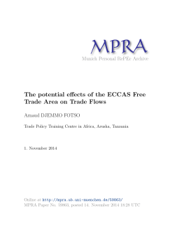 The potential effects of the ECCAS Free Munich Personal RePEc Archive