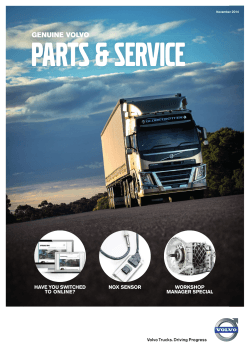 PARTS &amp; SERVICE GENUINE VOLVO HAVE YOU SWITCHED WORKSHOP
