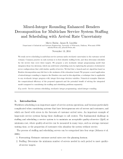 Mixed-Integer Rounding Enhanced Benders Decomposition for Multiclass Service System Staffing