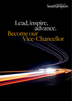 Lead, inspire, advance. Become our Vice-Chancellor