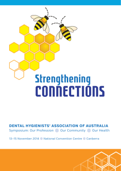CONNECTIONS Strengthening DENTAL HYGIENISTS’ ASSOCIATION OF AUSTRALIA