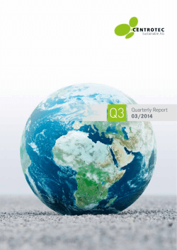 Q3 Quarterly Report 03/2014