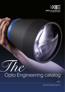 Opto Engineering catalog 2015 www.opto-engineering.com 1