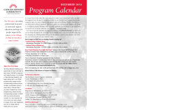 Program Calendar
