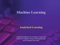 Machine Learning  Analytical Learning