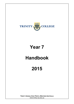 Year 7  Handbook 2015