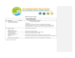 Indicative Program of Activities Day 01, November 19, 2014 Marikina Convention Hall