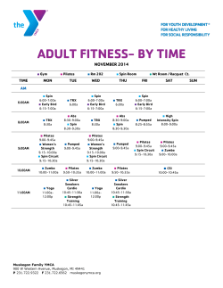ADULT FITNESS- BY TIME NOVEMBER 2014  TIME