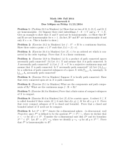Math 190: Fall 2014 Homework 6 Due 5:00pm on Friday 11/21/2014