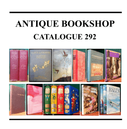 ANTIQUE BOOKSHOP CATALOGUE 292