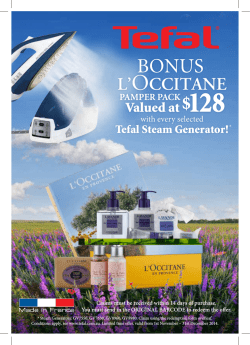 Tefal Steam Generator! with every selected