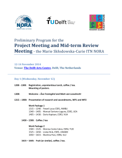 Project Meeting and Mid-term Review Meeting  Preliminary Program for the