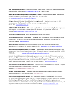 AAA  Scholarship Foundation Abbott &amp; Fenner Business Consultants Scholarship Program n