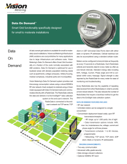 Data Data On Demand Smart Grid functionality specifically designed