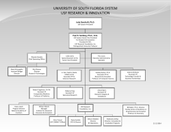 UNIVERSITY OF SOUTH FLORIDA SYSTEM USF RESEARCH &amp; INNOVATION Judy Genshaft, Ph.D.