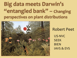 Big data meets Darwin’s “entangled bank” – Changing perspectives on plant distributions