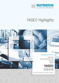 YAGEO Highlights Automotive Power/ Renewable  Energy Industrial