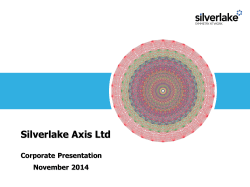 Silverlake Axis Ltd Corporate Presentation November 2014