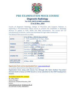 PRE-EXAMINATION MOCK COURSE Diagnostic Radiology For FCPS, MCPS &amp; IMM candidates