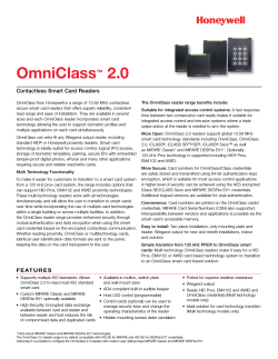 OmniClass 2.0 ™ Contactless Smart Card Readers