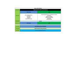 Date (10/12/2014) Workshop CME Registration for CME and Workshop