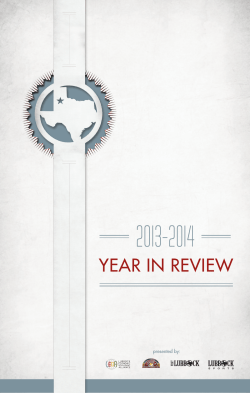 2013-2014 YEAR IN REVIEW presented by: