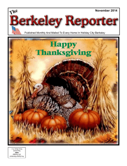 Berkeley Reporter Happy Thanksgiving The