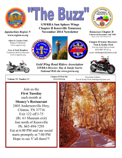 GWRRA Sun Sphere Wings Chapter B Knoxville Tennessee November 2014 Newsletter