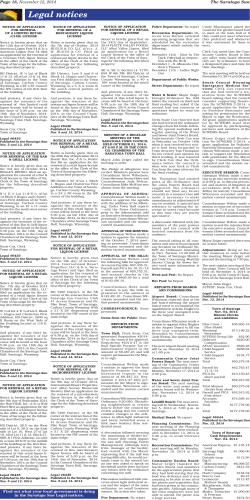 Legal notices Page 18, The Saratoga Sun