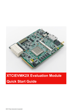 XTCIEVMK2X Evaluation Module Quick Start Guide