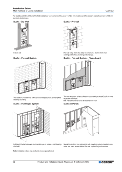 Installation Guide Main methods of Duofix installation Overview