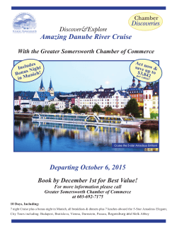 Amazing Danube River Cruise Departing October 6, 2015