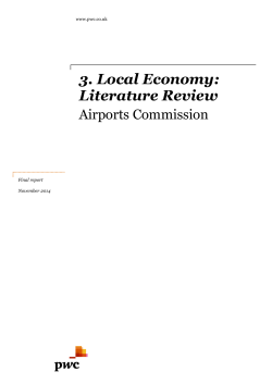 3. Local Economy: Literature Review Airports Commission www.pwc.co.uk