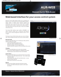 AUR-WEB Web-based interface for your access control system Keyscan Aurora Web Access