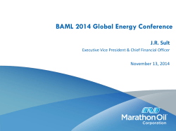 BAML 2014 Global Energy Conference J.R. Sult  November 13, 2014