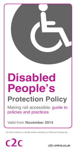 Disabled People’s Protection Policy Making rail accessible: