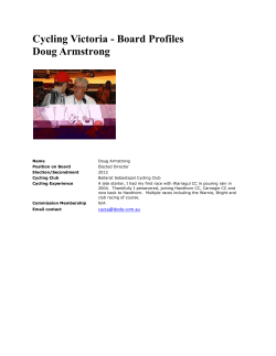 Cycling Victoria - Board Profiles Doug Armstrong