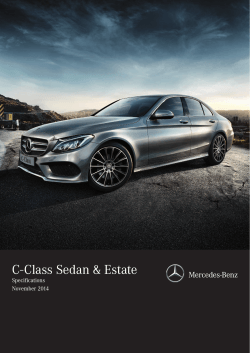 C-Class Sedan &amp; Estate Specifications November 2014