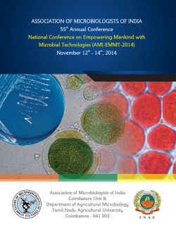 ASSOCIATION OF MICROBIOLOGISTS OF INDIA 55  Annual Conference