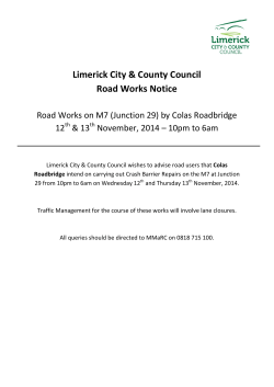 Limerick City &amp; County Council Road Works Notice