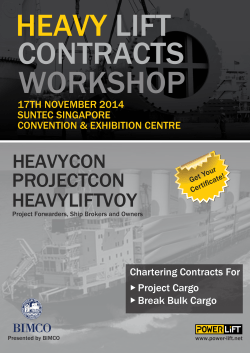 HEAVY LIFT CONTRACTS WORKSHOP