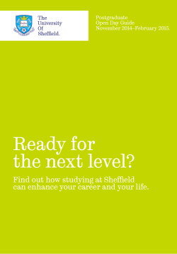 Ready for the next level? Find out how studying at Sheffield