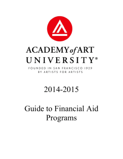 2014-2015 Guide to Financial Aid Programs