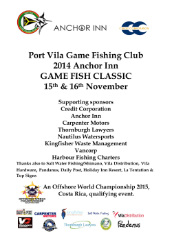 Port Vila Game Fishing Club 2014 Anchor Inn GAME FISH CLASSIC 15