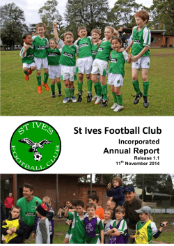 St Ives Football Club Annual Report Incorporated