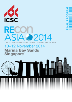 2014 10&ndash;12 November 2014 marina Bay Sands Singapore