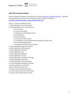 2015-2016 Academic Schedule 1.2.1