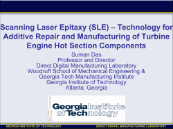 Scanning Laser Epitaxy (SLE) – Technology for Engine Hot Section Components