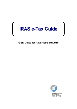IRAS e-Tax Guide  GST: Guide for Advertising Industry