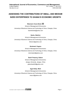 ASSESSING THE CONTRIBUTIONS OF SMALL AND MEDIUM